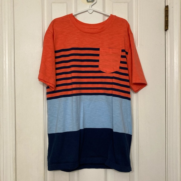 Wonder Nation Striped Color Block Pocket Tee L - Picture 3 of 7